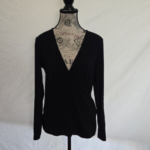 Banana Republic Black V-Neck Top